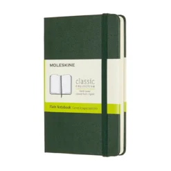 Moleskine Classic Notebook Pocket (9×14 cm), grön hård pärm – 192 olinjerade sidor