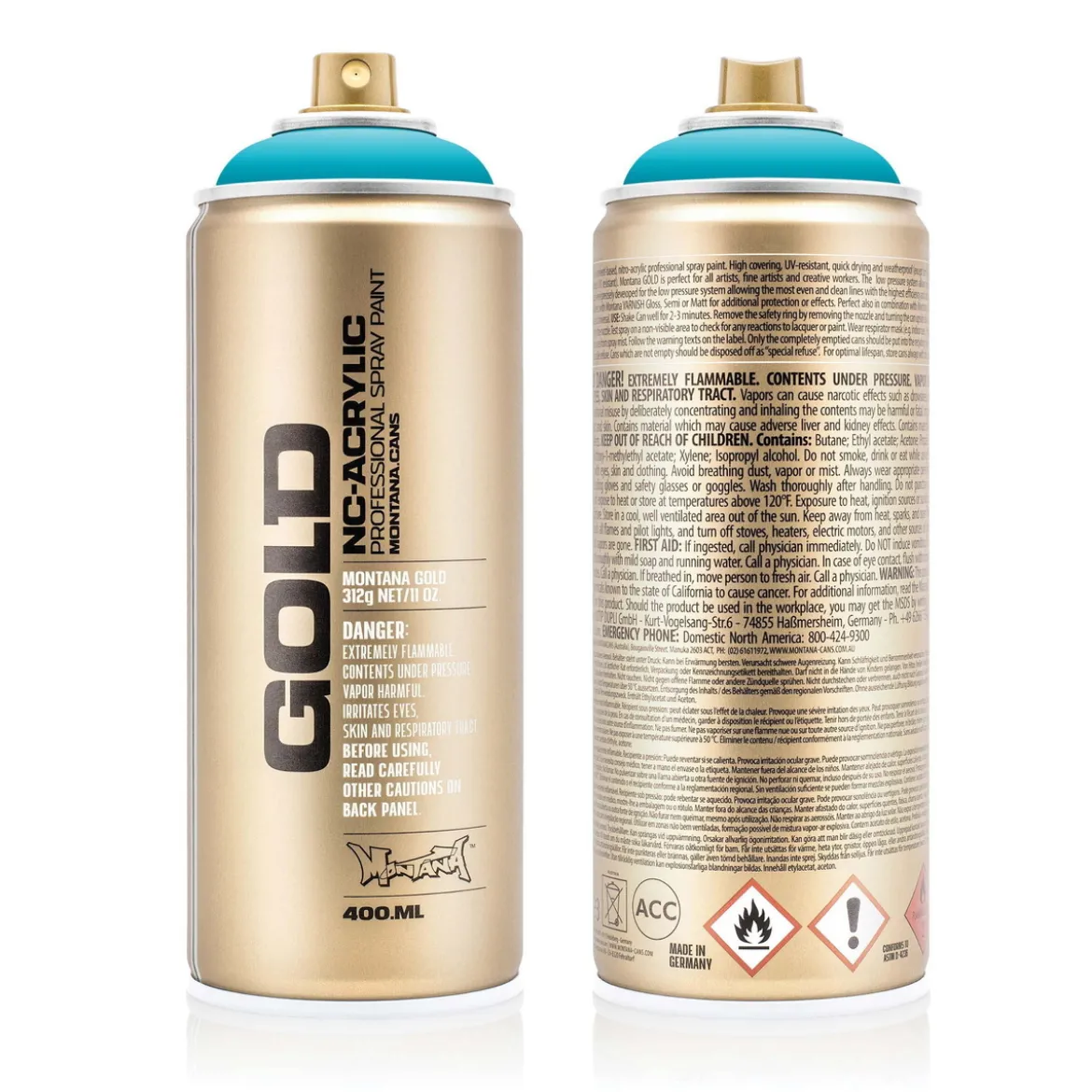 Montana Gold sprayfärg 400 ml - 2000 100% Cyan