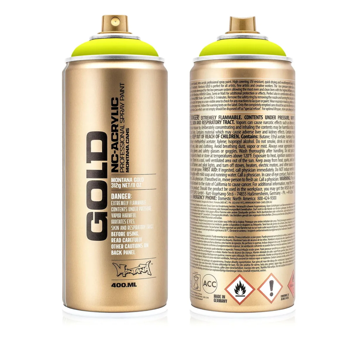 Montana Gold sprayfärg 400 ml - F1000 Flash Yellow