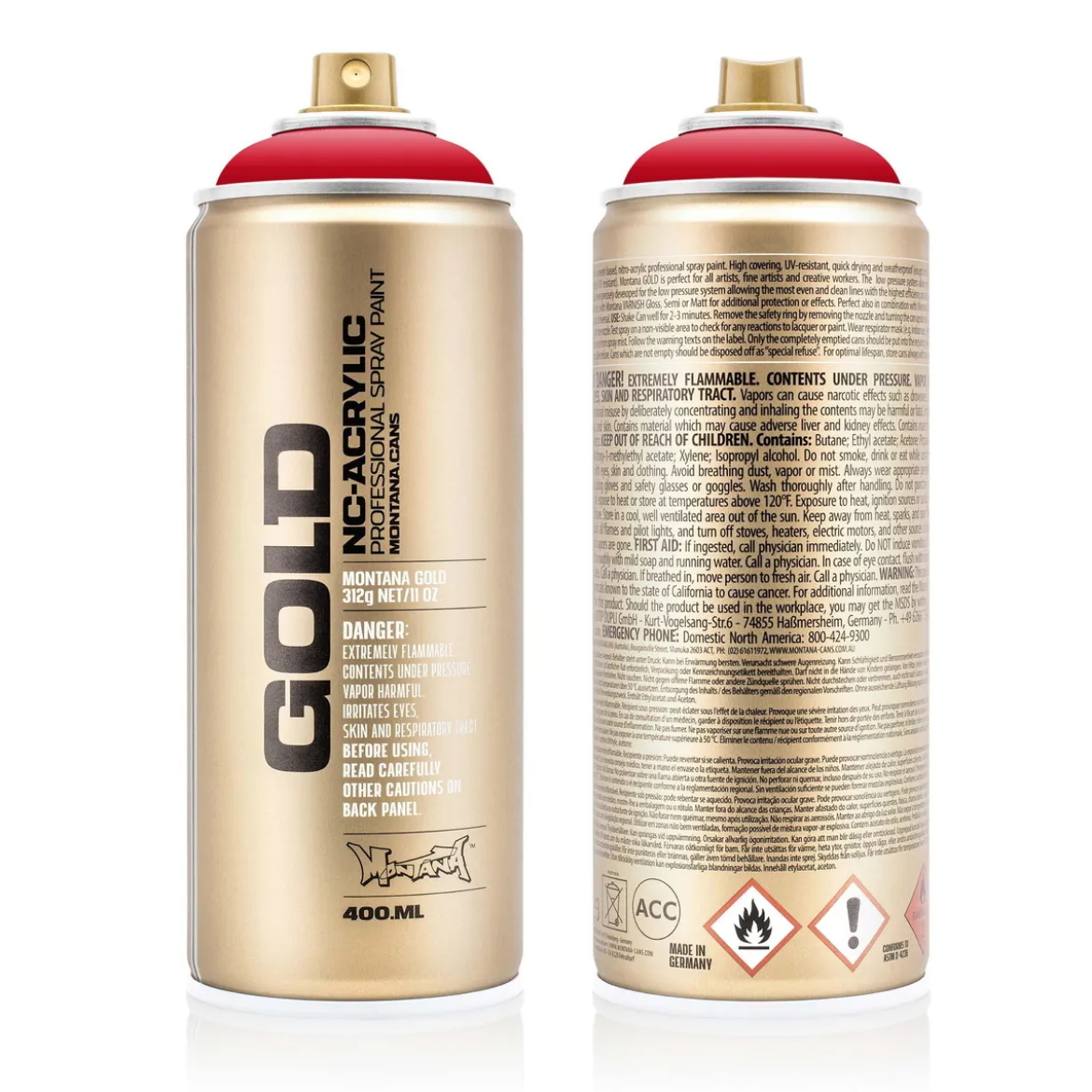 Montana Gold sprayfärg 400 ml - Shock 3000 Red