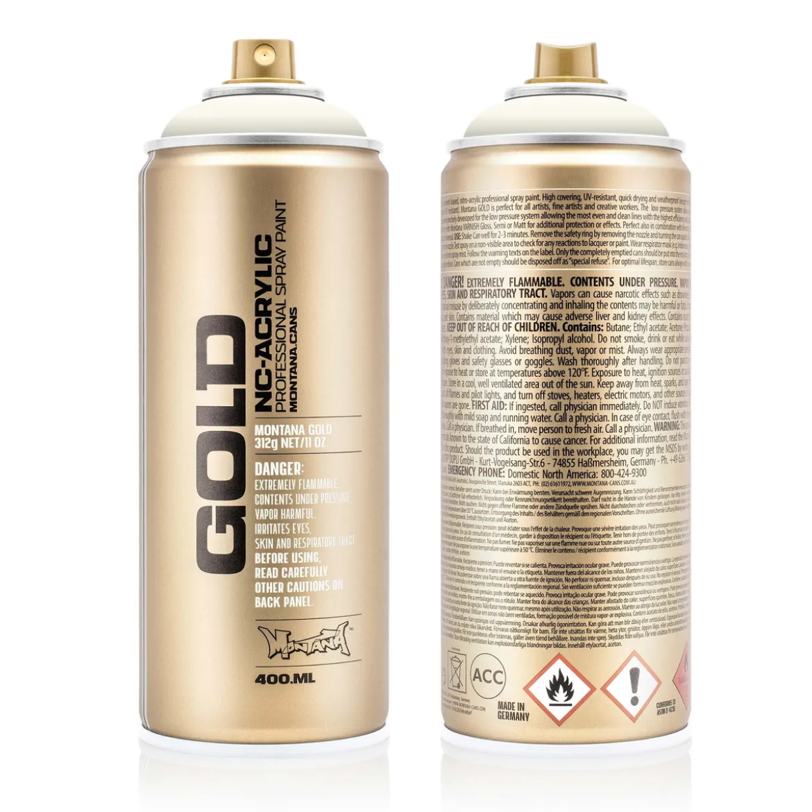 Montana Gold sprayfärg 400 ml - Shock 9110 White Cream