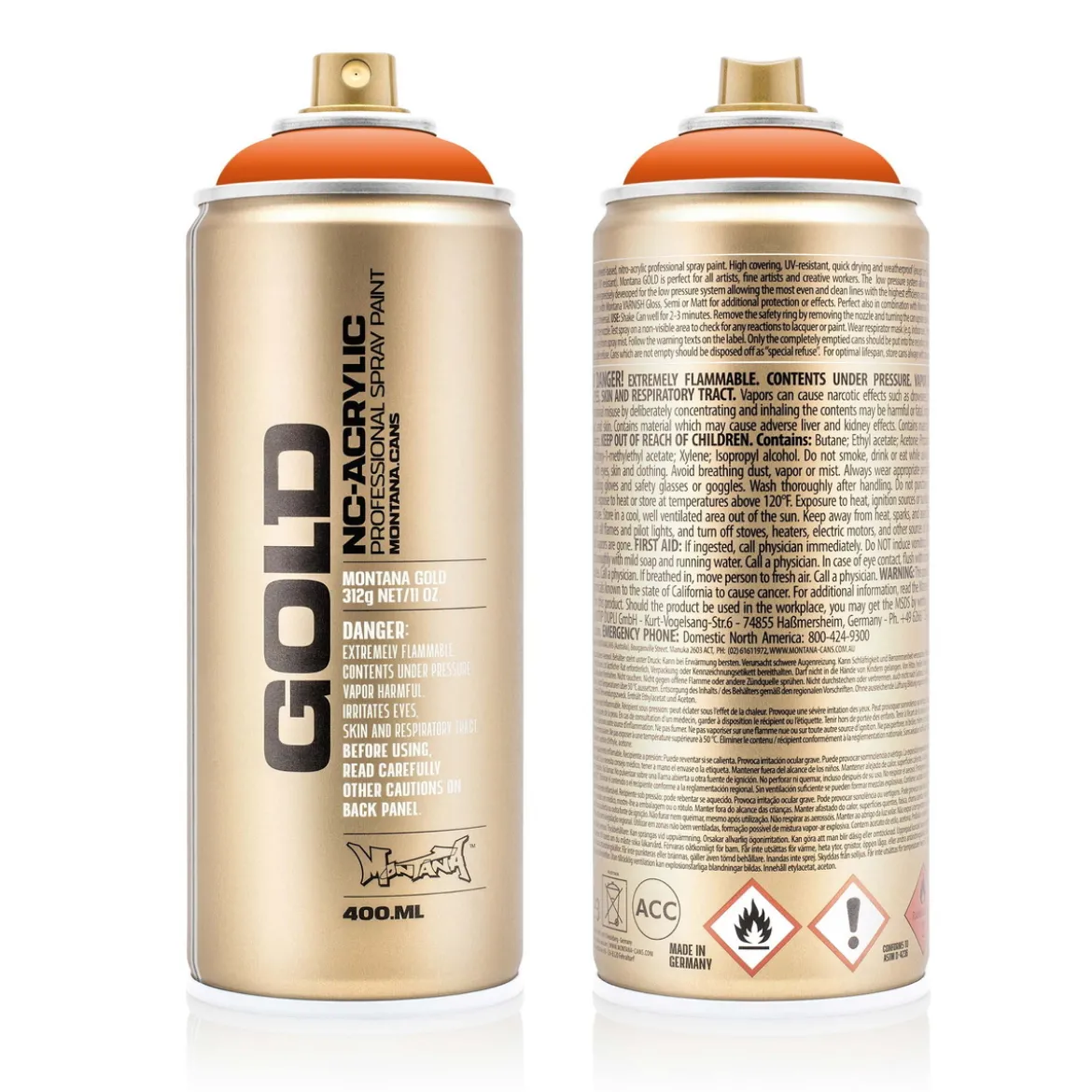 Montana Gold sprayfärg 400 ml - Shock 2010 Orange