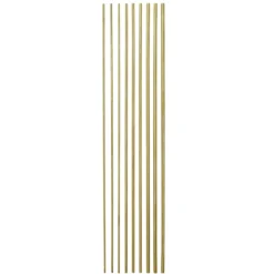 Mässingsrör, 30 cm längd. 9 st. i 3 olika tjocklekar Ø2, 3, 4 mm