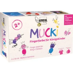 Mucki fingerfärg Kungliga barn, 6-pack