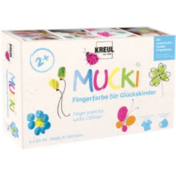 Mucki fingerfärg Lyckobarn, 6-pack