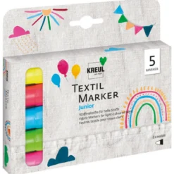 Mucki Junior textilpennor, markers, 5-pack