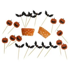 20 muffinsformar och 20 partypicks med halloween-motiv!