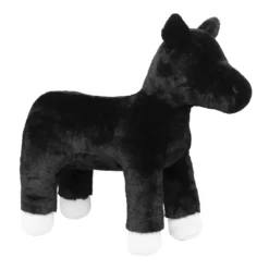 My Hobby Pony, svart odekorerad gosedjurs-ponny som bjuder in till diy & pyssel, 37×15×36 cm