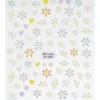 Nagelstickers pastellfärgade hjärtan & små blommor. 1 ark nail stickers à 8,5×10 cm