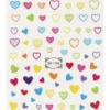 Nagelstickers söta hjärtan i olika färger. 1 ark nail stickers à 8,5×10 cm