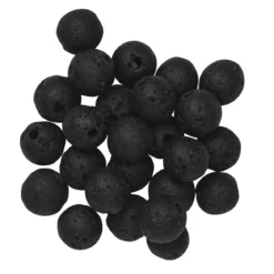Naturliga lavapärlor av 100% lava 8 mm 25 st