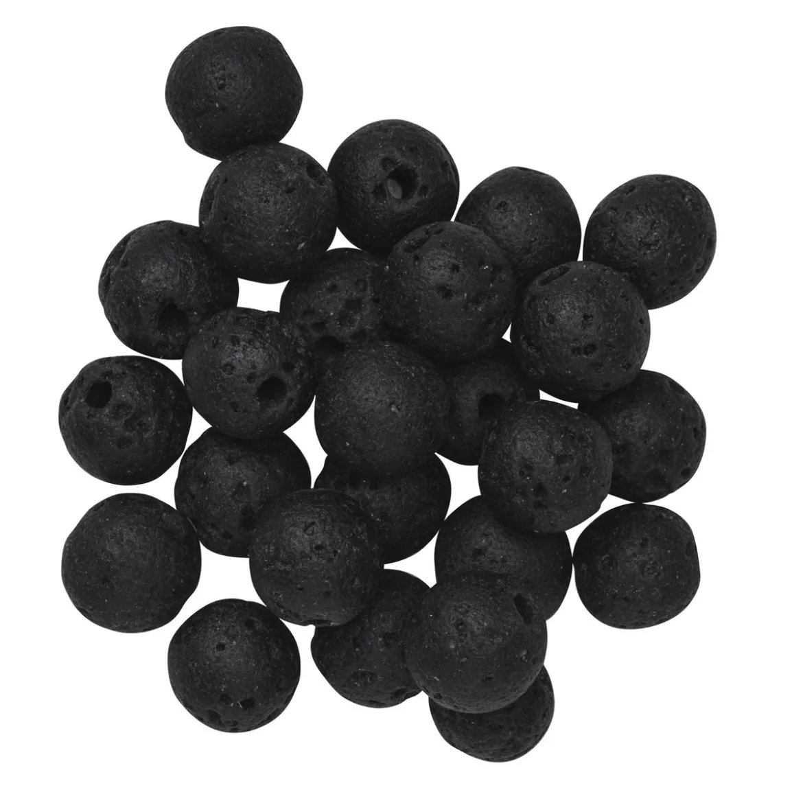 Naturliga lavapärlor av 100% lava 8 mm 25 st