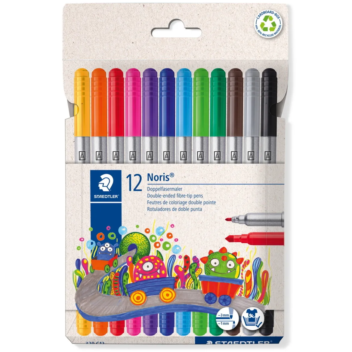 Noris Tuschpennor dubbel 12p