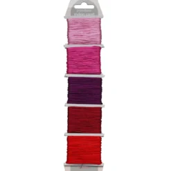 Nylontråd 5x10m 1mm rosa/röd