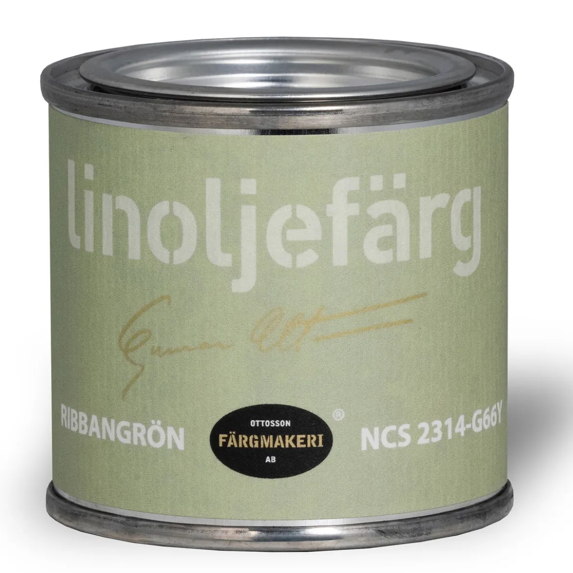 Ottossons Färgmakeri linoljefärg 100 ml, Järnoxidsvart 8901–R65B