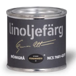 Ottossons Färgmakeri linoljefärg 100 ml, Mörkgrå 7601–G37Y