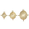 Ovala hängen charms med öglor 3 st. guldfärgade, 15×17 / 20×22 / 23×27 mm