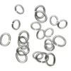 Ovala ringöglor mix 20-pack silverfärg – 3×4 mm & 5×6 mm, 10 av varje