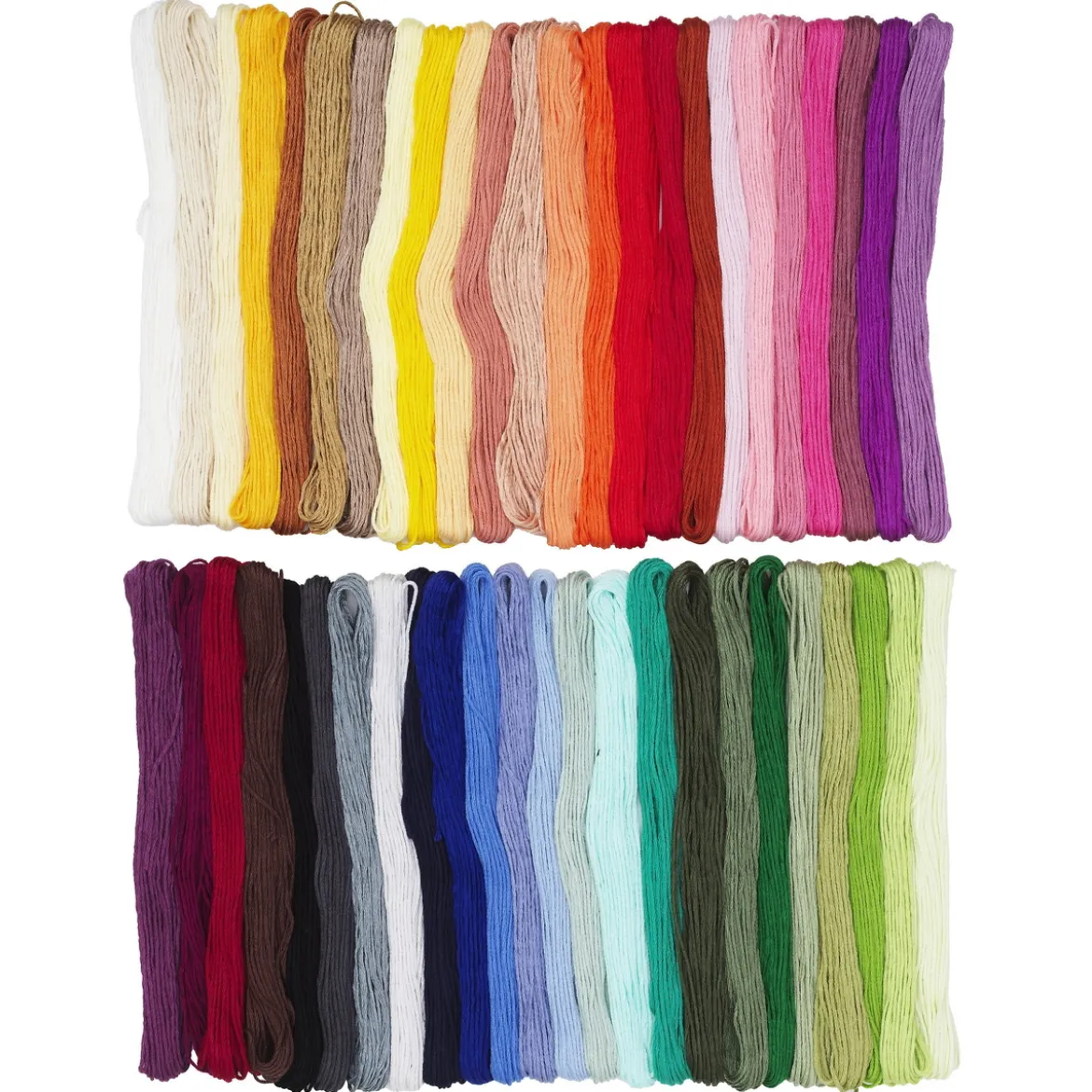 48-pack med vackert broderigarn – 48×8 meter i 48 olika färger