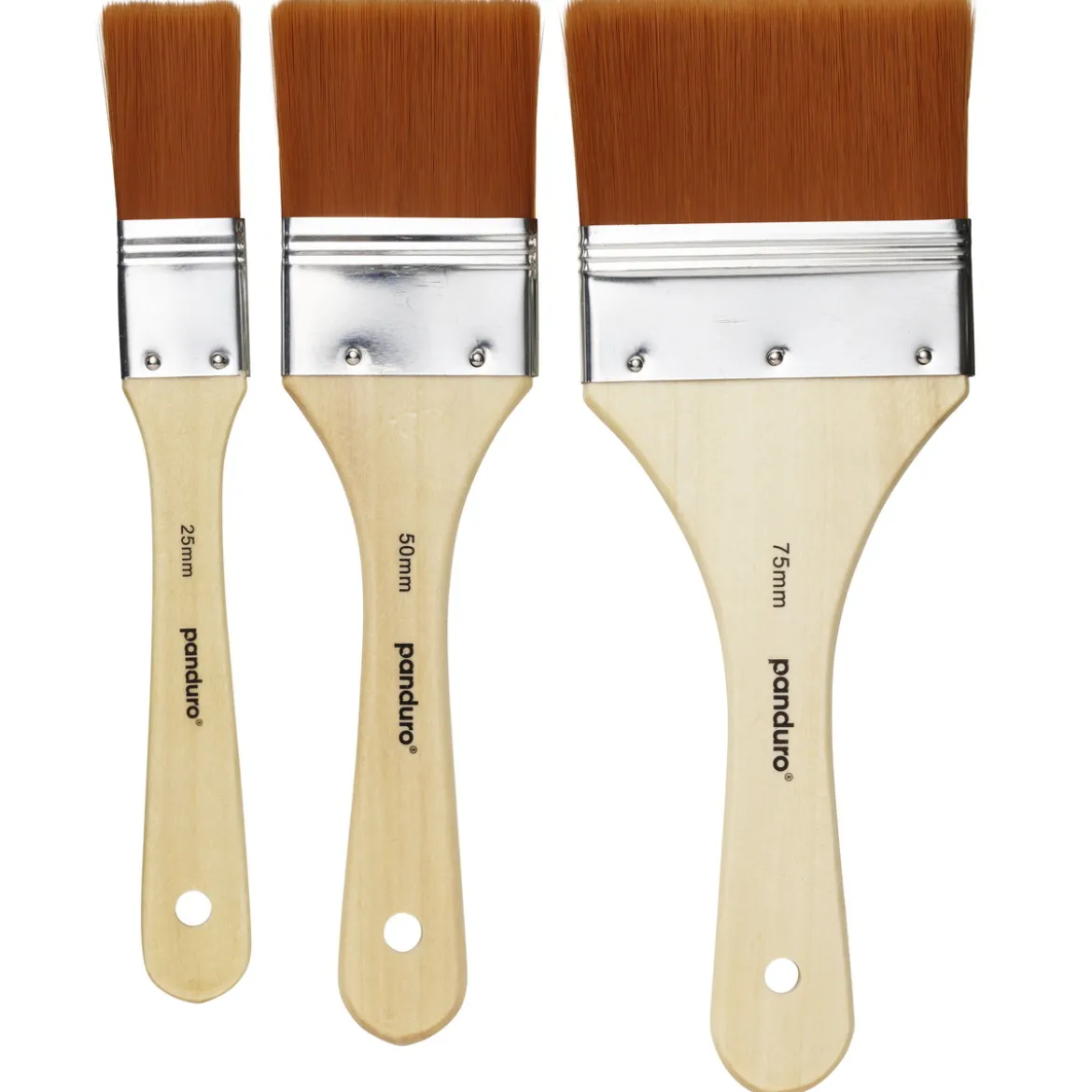 3-pack moddlare med trähandtag och metallhylsa – 2,5 – 5 – 7,5 cm borstbredd