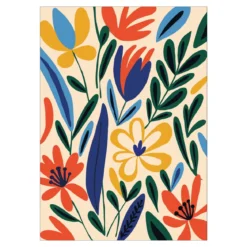 Paint by number / måla efter nummer – blommor, 25×35 cm + 10 färger & 3 penslar