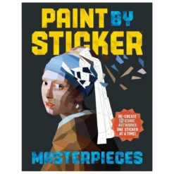 Paint by sticker masterpieces, färglägg 12 klassiska mästerverk med klistermärken