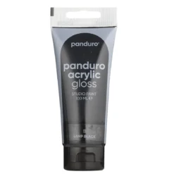 Panduro Acrylic akrylfärg, blank 100 ml – Lamp black