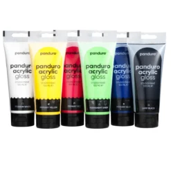 Panduro Acrylic akrylfärg, blanka basfärger 6×100 ml