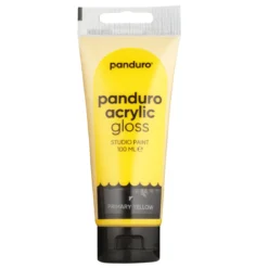 Panduro Acrylic akrylfärg, blank 100 ml – Primary yellow
