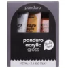 Panduro Acrylic akrylfärg, blanka metallicfärger 3×100 ml