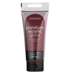 Panduro Acrylic akrylfärg, blank 100 ml – Crimson