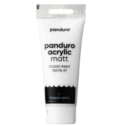Panduro Acrylic akrylfärg, matt 100 ml – Titanium white