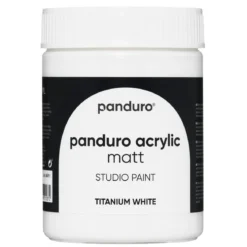 Panduro Acrylic akrylfärg, matt 500 ml – Titanium white
