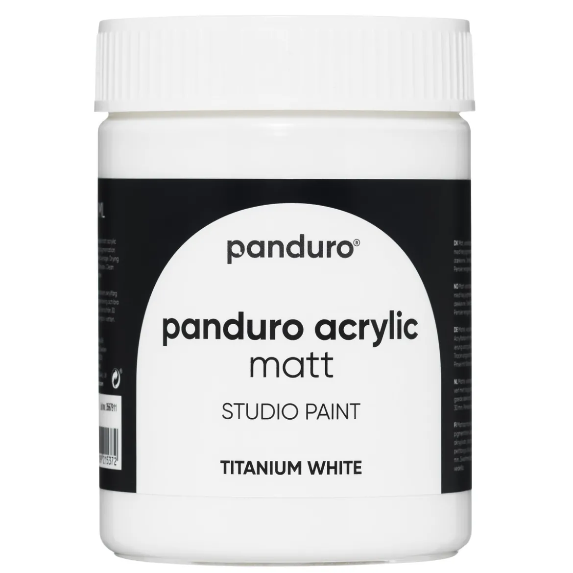 Panduro Acrylic akrylfärg, matt 500 ml – Titanium white