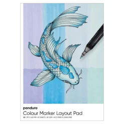 Panduro colour marker block A3 (297×420 mm), 80 grams ytvikt, 50 ark – perfekt för att skissa med markers & tuschpennor