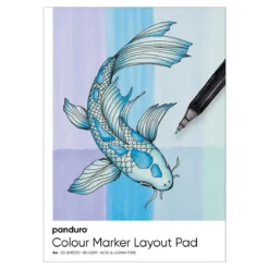 Panduro colour marker block A4 (210×297 mm), 80 grams ytvikt, 50 ark – perfekt för att skissa med markers & tuschpennor