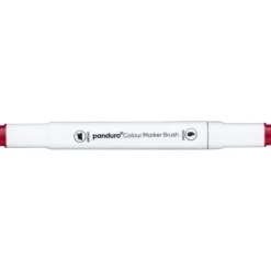 Panduro Colour Marker Brush, penselspets & snedskuren spets – Deep red 10