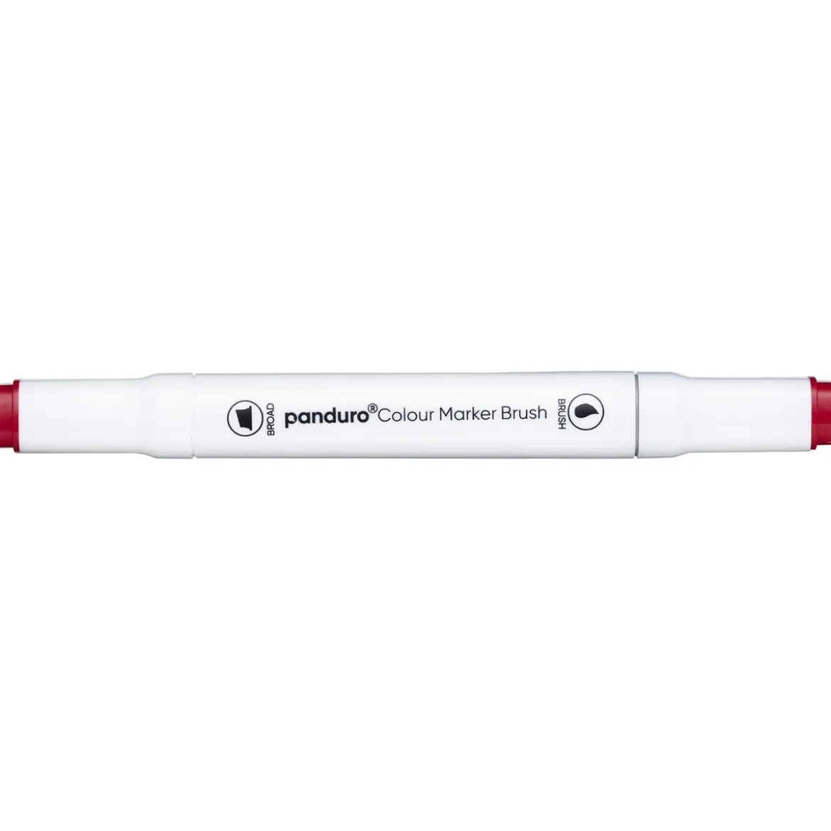 Panduro Colour Marker Brush, penselspets & snedskuren spets – Deep red 10
