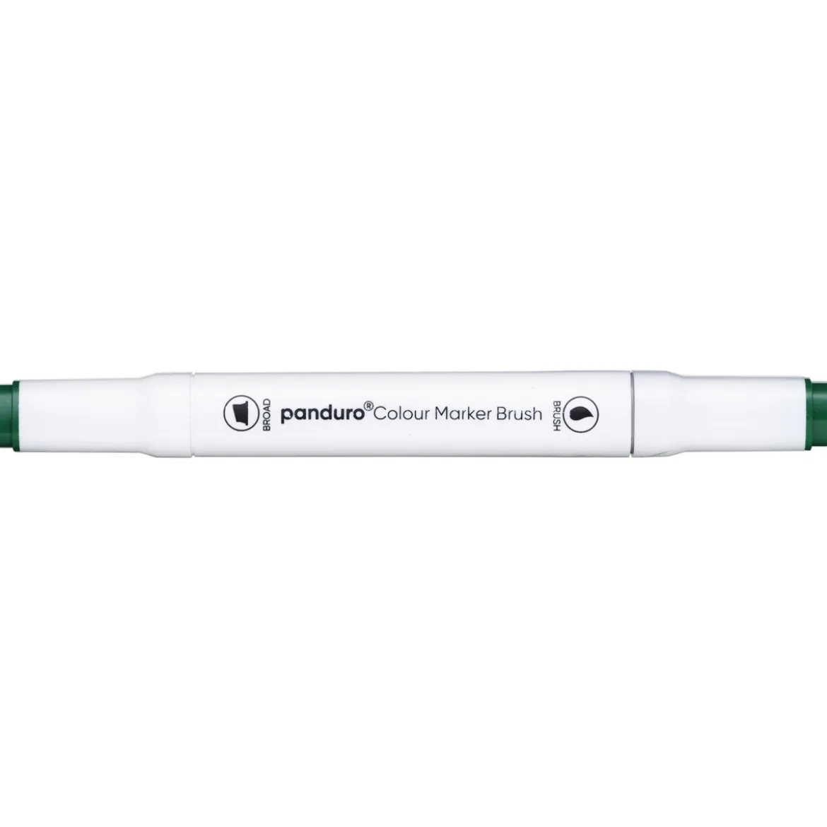 Panduro Colour Marker Brush, penselspets & snedskuren spets – Forest green 50