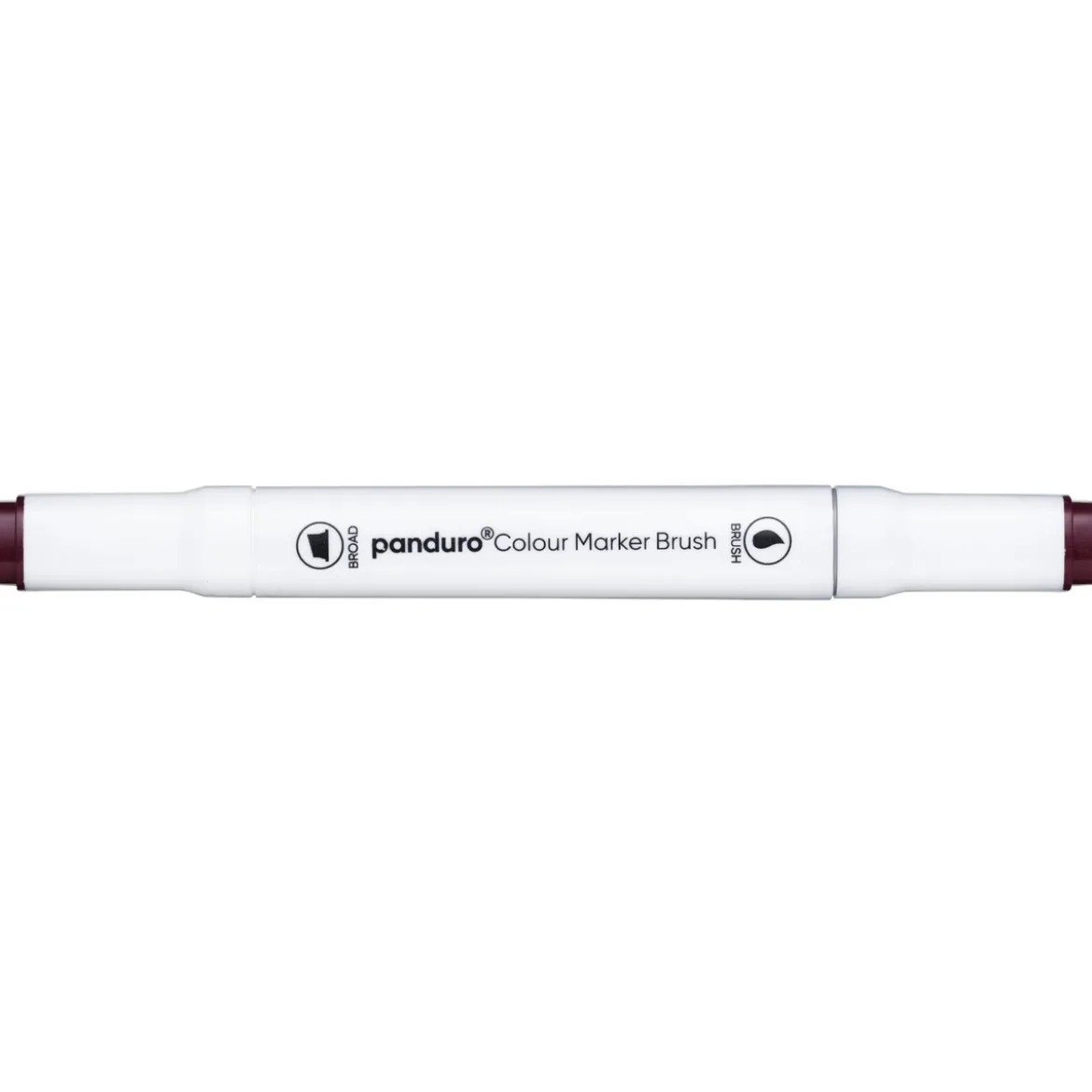 Panduro Colour Marker Brush, penselspets & snedskuren spets – Wine red 1