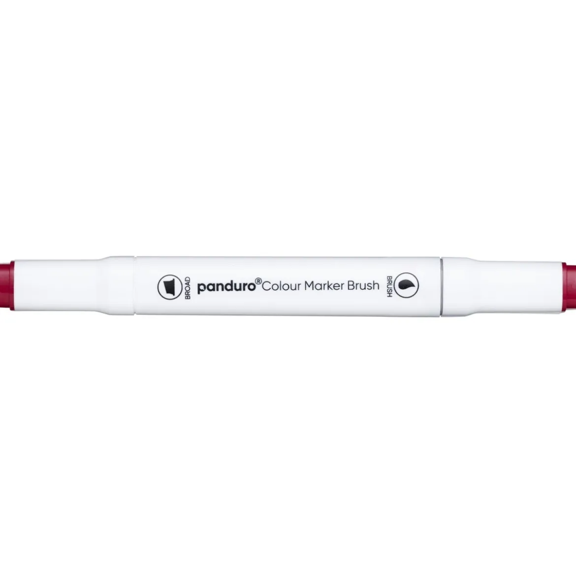 Panduro Colour Marker Brush, penselspets & snedskuren spets – Rose red 3