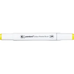Panduro Colour Marker Brush, penselspets & snedskuren spets – Lemon yellow 35