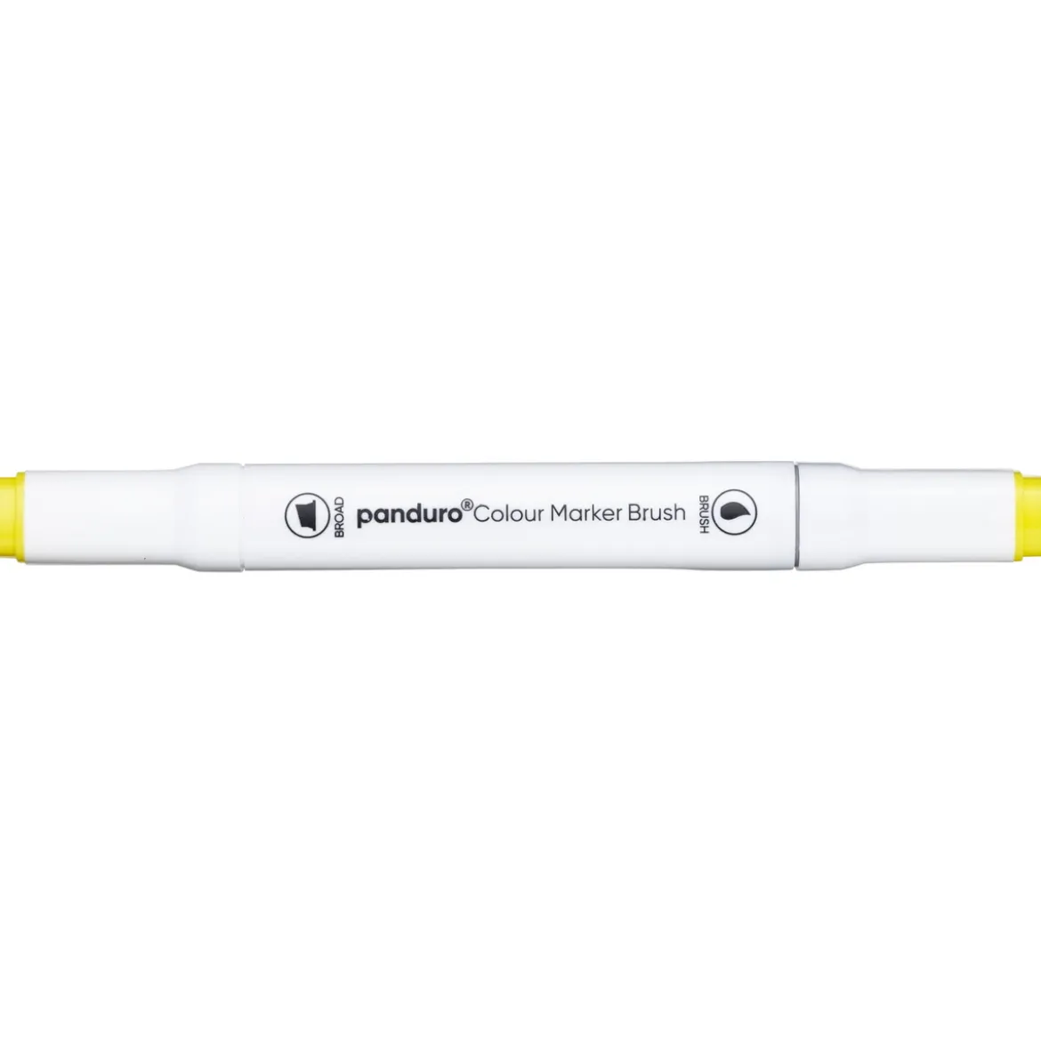 Panduro Colour Marker Brush, penselspets & snedskuren spets – Lemon yellow 35