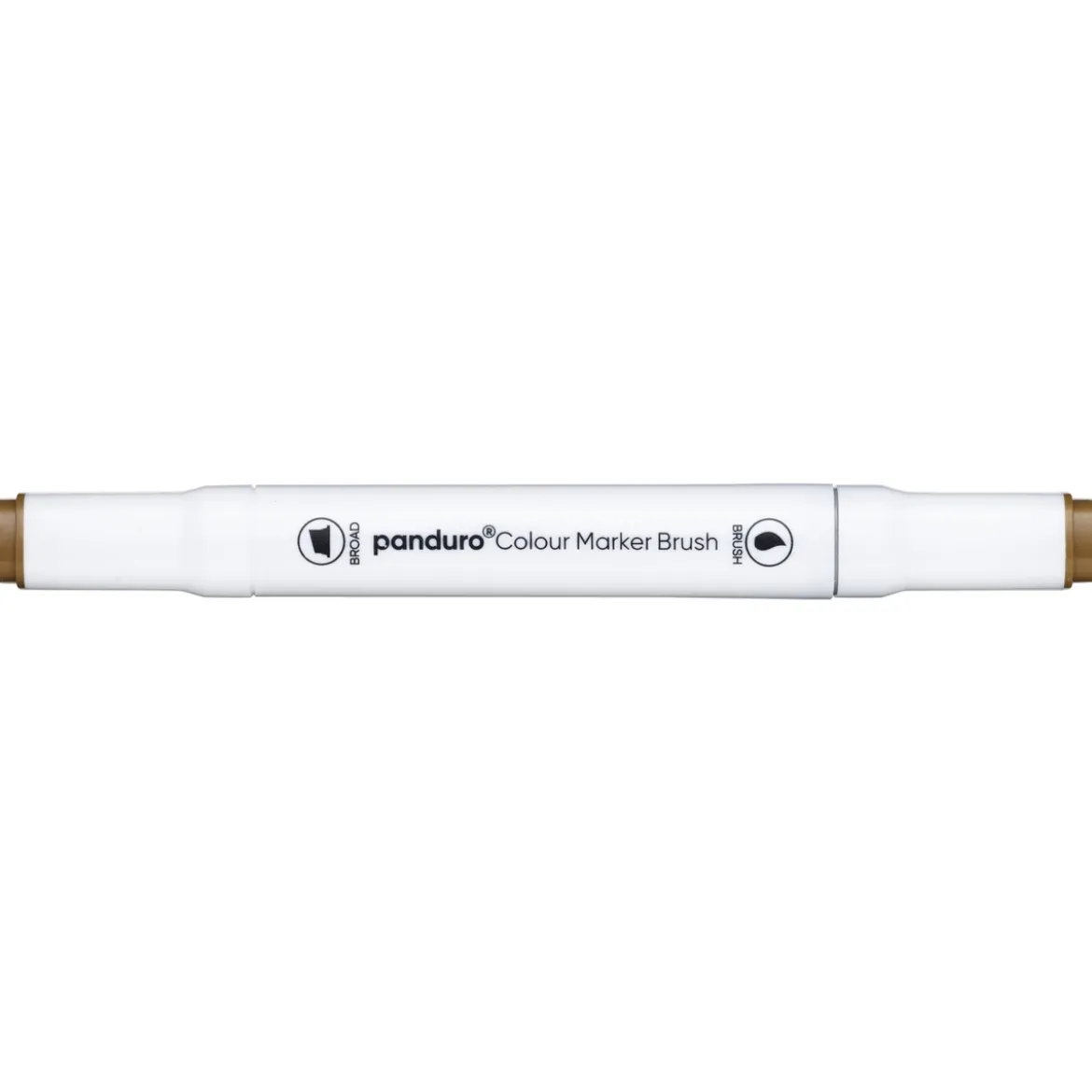 Panduro Colour Marker Brush, penselspets & snedskuren spets – Raw umber 102