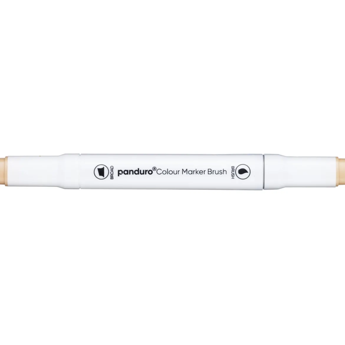 Panduro Colour Marker Brush, penselspets & snedskuren spets – Sand 107