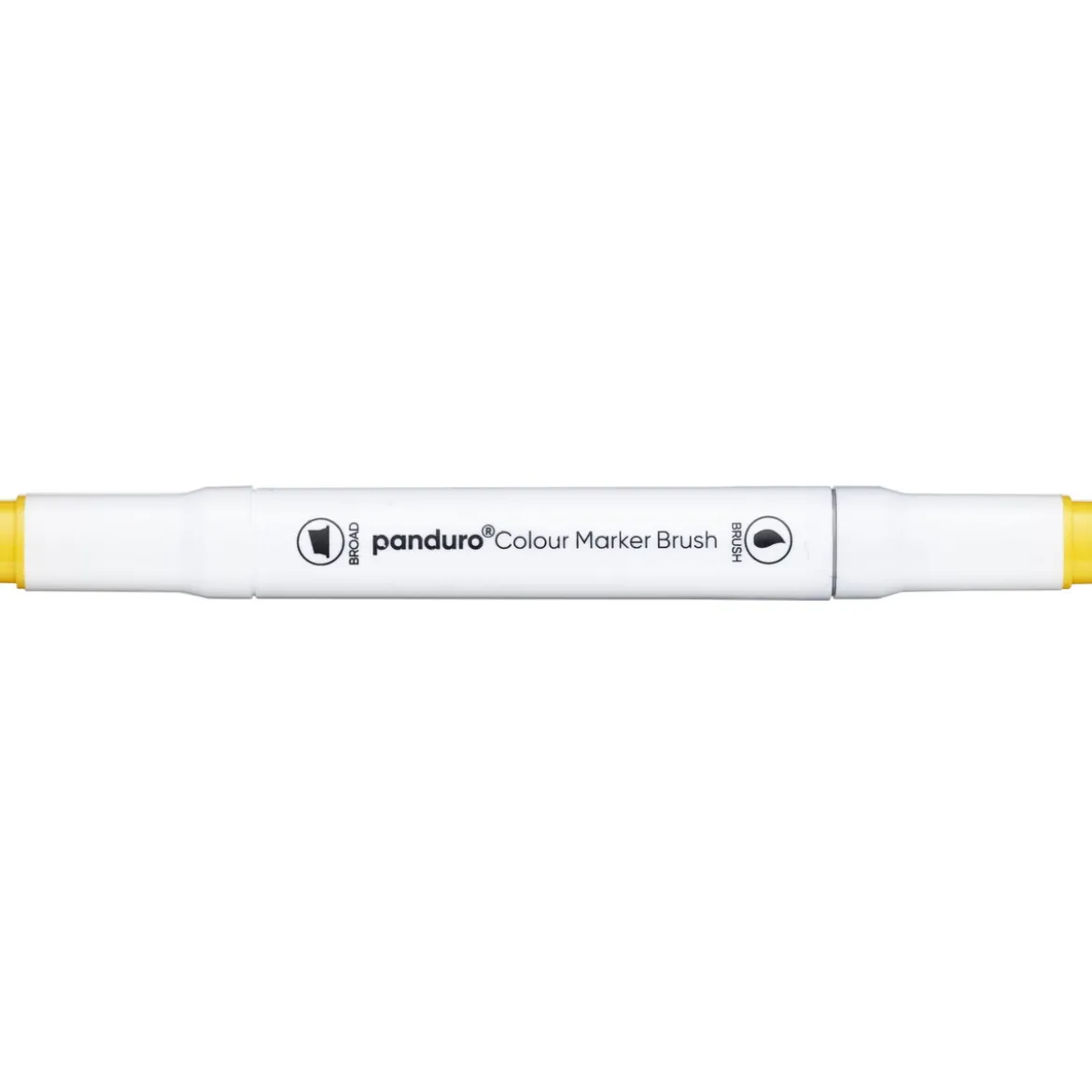 Panduro Colour Marker Brush, penselspets & snedskuren spets – Yellow 34