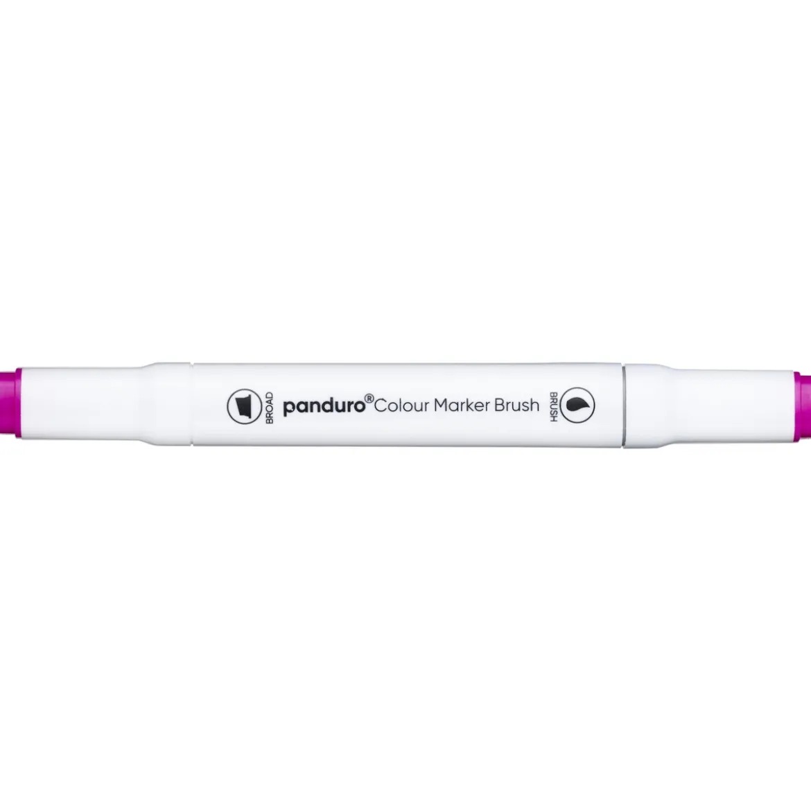 Panduro Colour Marker Brush, penselspets & snedskuren spets – Vivid red / purple 86