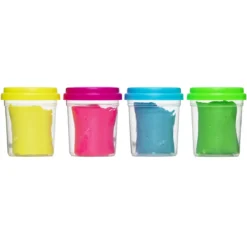 Panduro Dough Glow in the dark 4-pack, 4×75 gram självlysande leklera