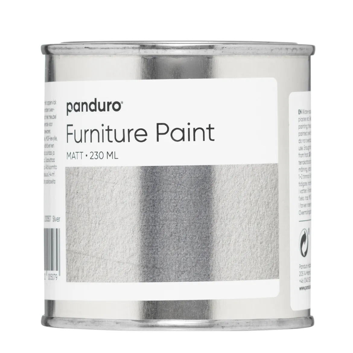 Panduro Furniture Paint, matt möbelfärg 230 ml – Silver metallic
