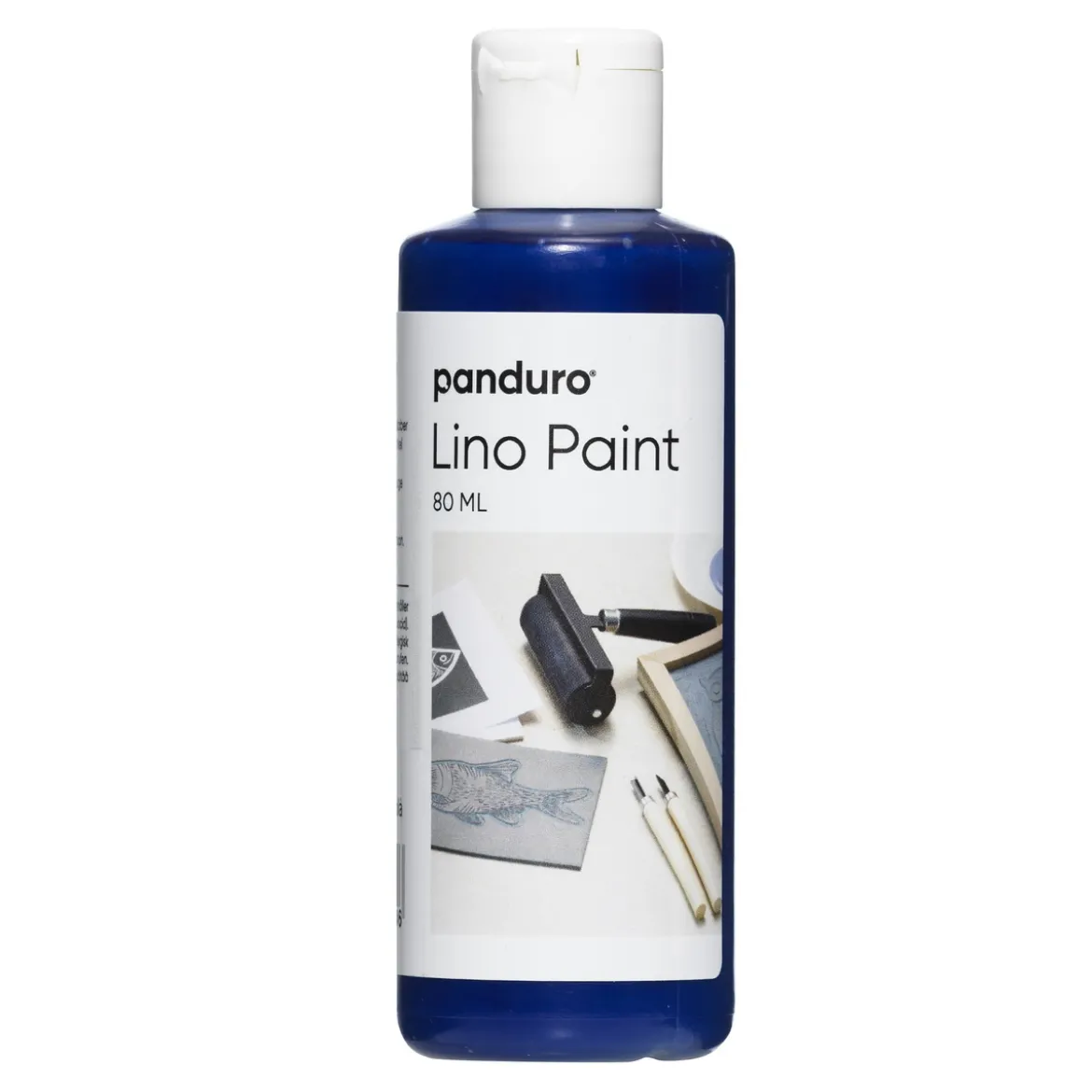 Panduro Lino Paint, vattenbaserad linoleumfärg, blå 80 ml